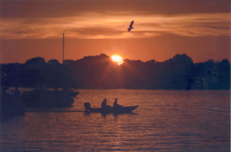 boat sunset